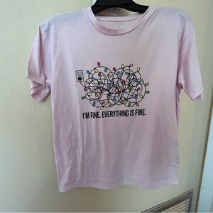 SHEIN Pastel Pink Graphic Top